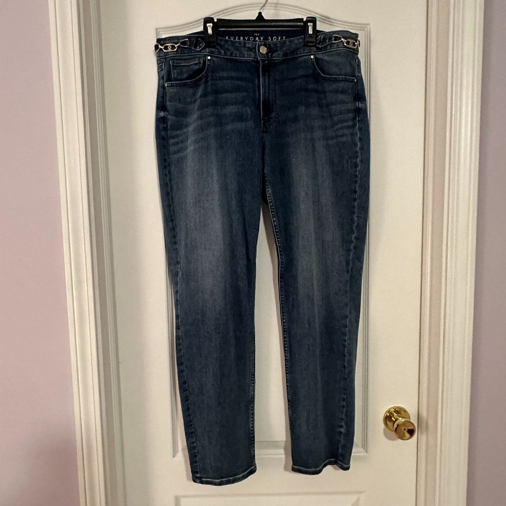 White House Black Market Womens Denim Jeans Size 14L CURVY EUC